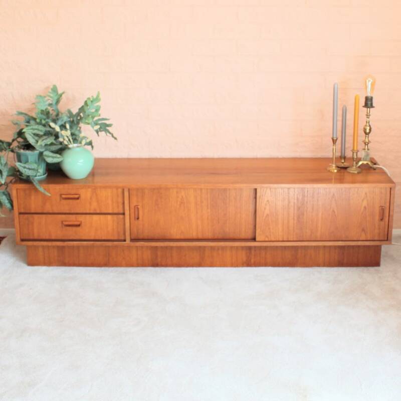 Vintage TV cabinet/lowboard teak 1960s