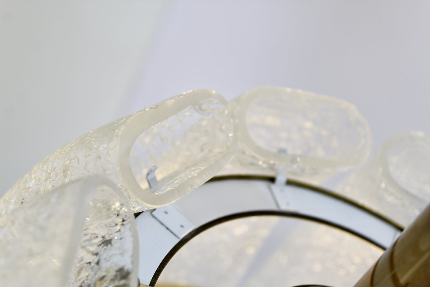 Vintage hanglamp Doria - jaren '70, iceglass