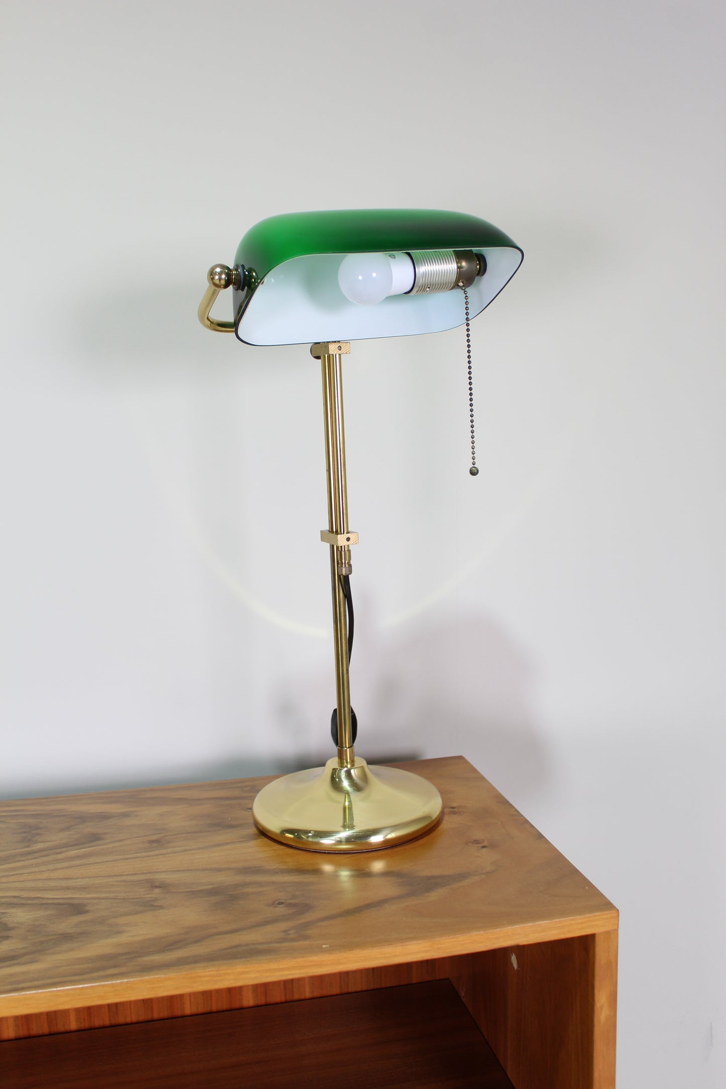 Vintage Notarlampe, Bankerlampe, Tischlampe