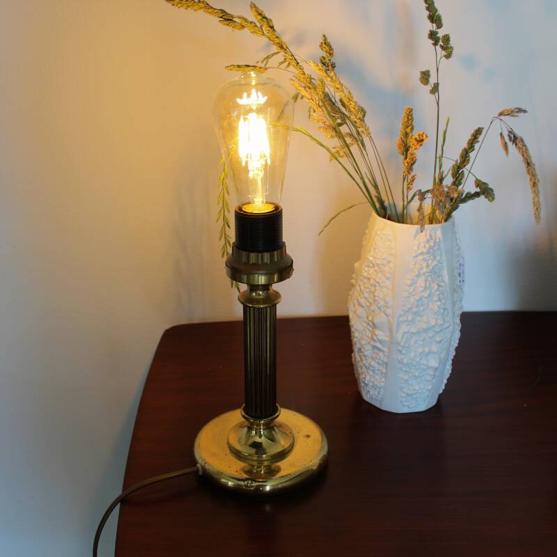 Vintage tafellamp messing