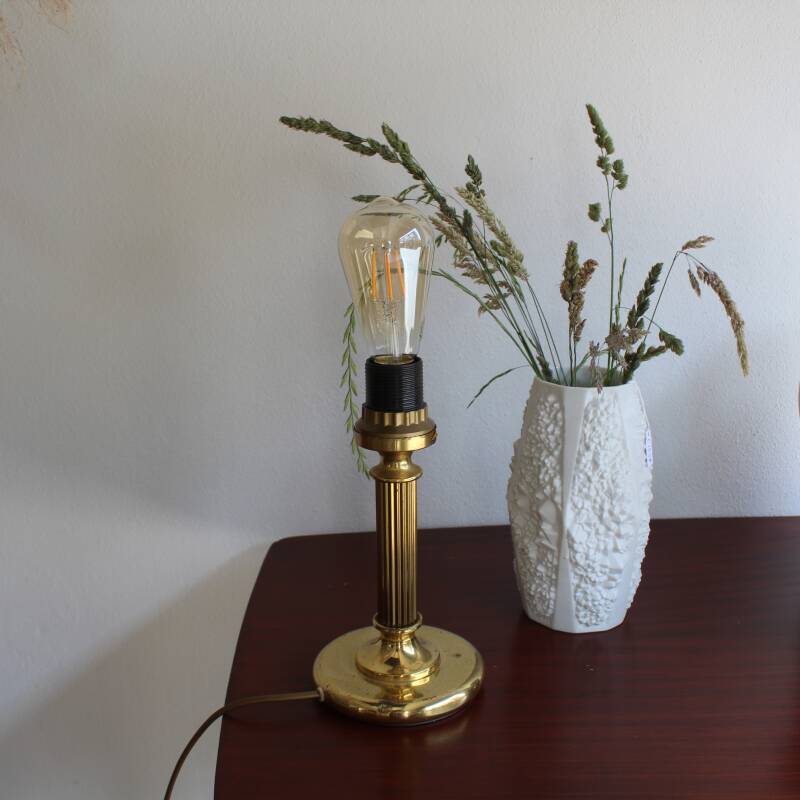 Vintage tafellamp messing