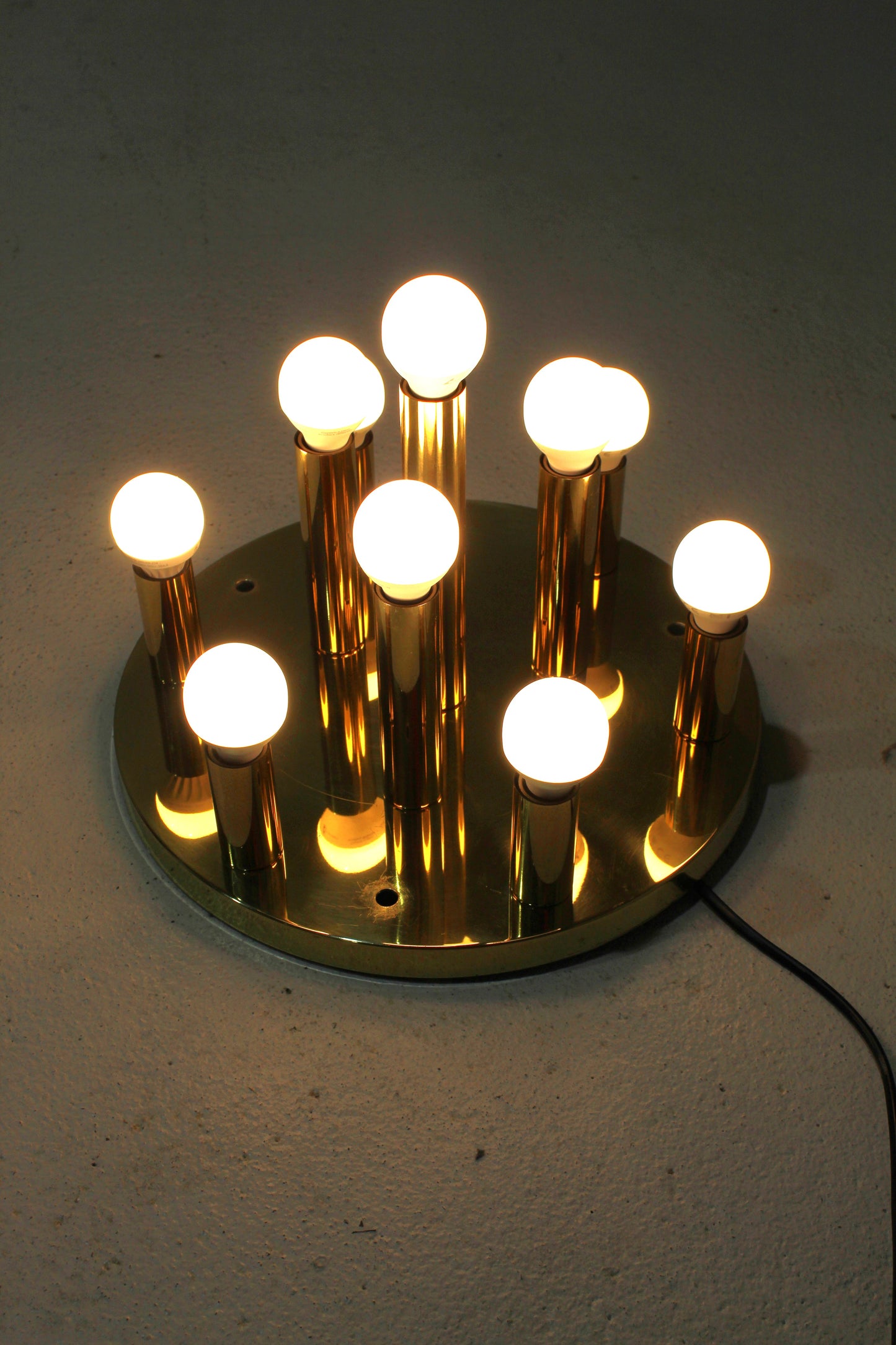 Vintage Deckenlampe, Wandlampe - 70er Jahre, gold