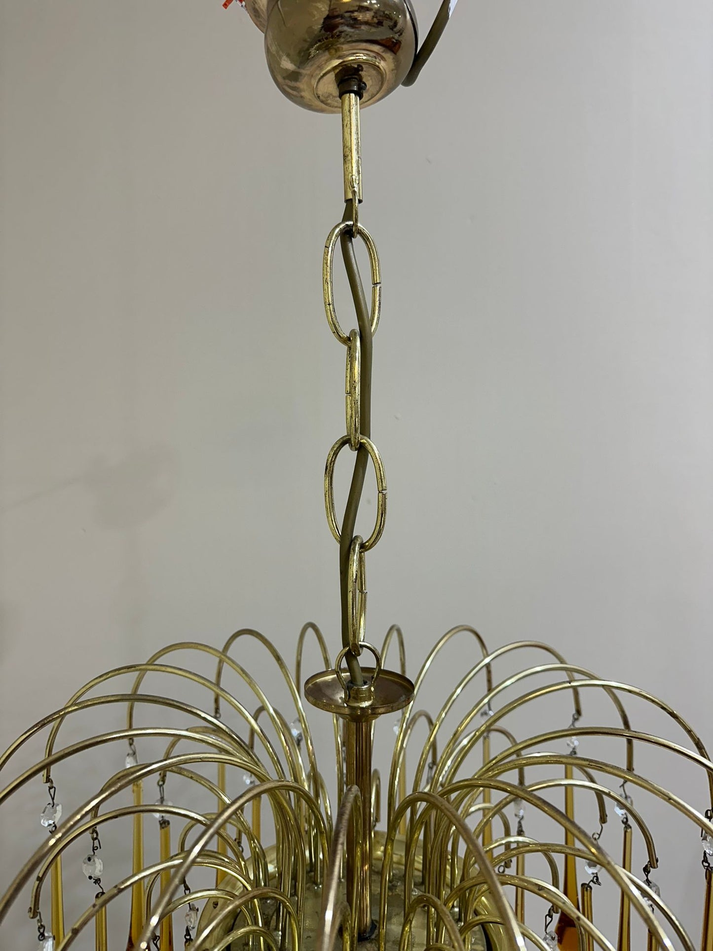Vintage Murano teardrop hanglamp - amber