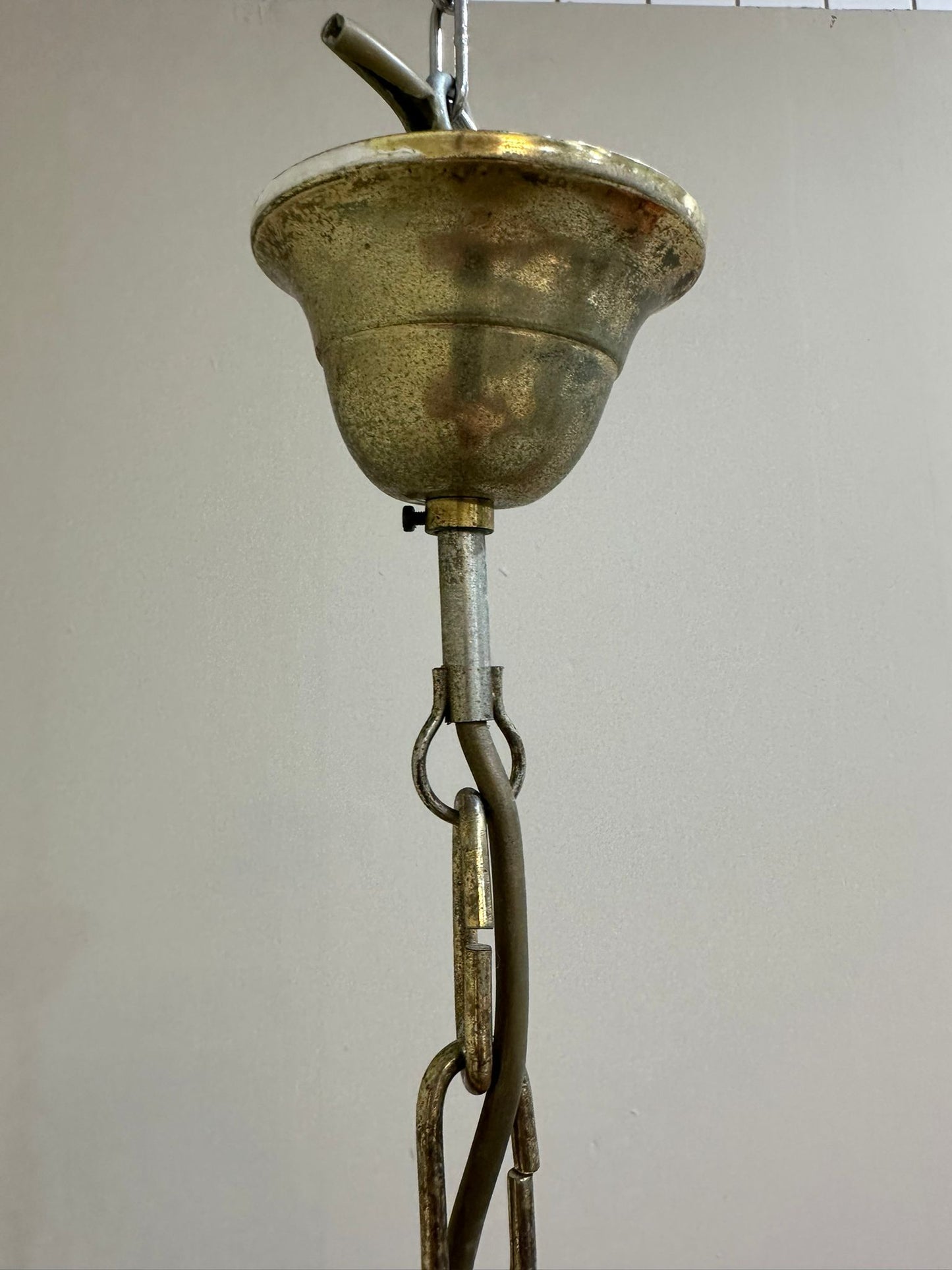 Vintage Murano teardrop hanglamp amber