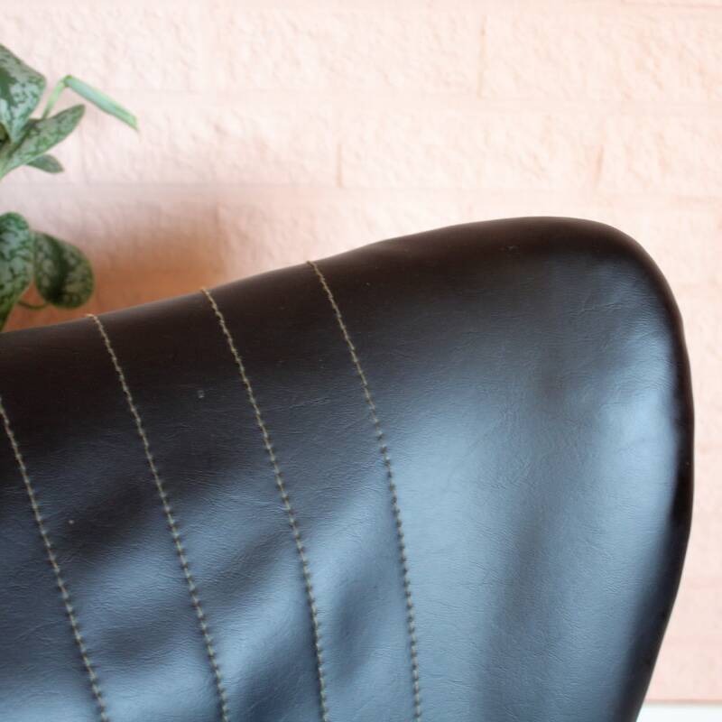 Schwarzer Vintage Cocktailsessel/Clubsessel — 1 Stuhl