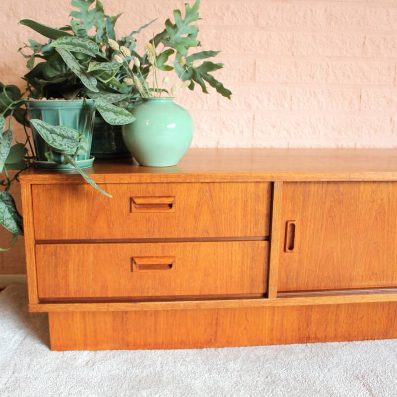 Vintage TV cabinet/lowboard teak 1960s