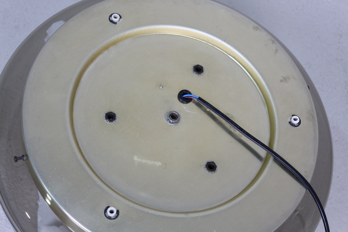 Vintage design plafondlamp rookglas, wandlamp - jaren '70