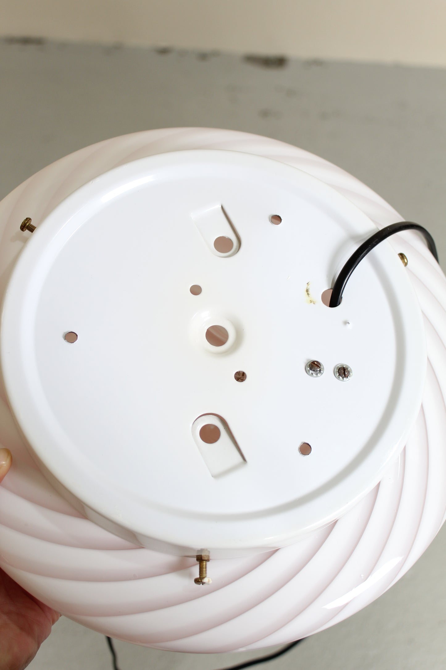 Vintage swirl plafondlamp, wandlamp - Murano