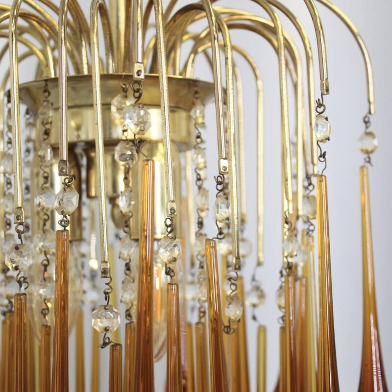 Vintage teardrop lamp - amber