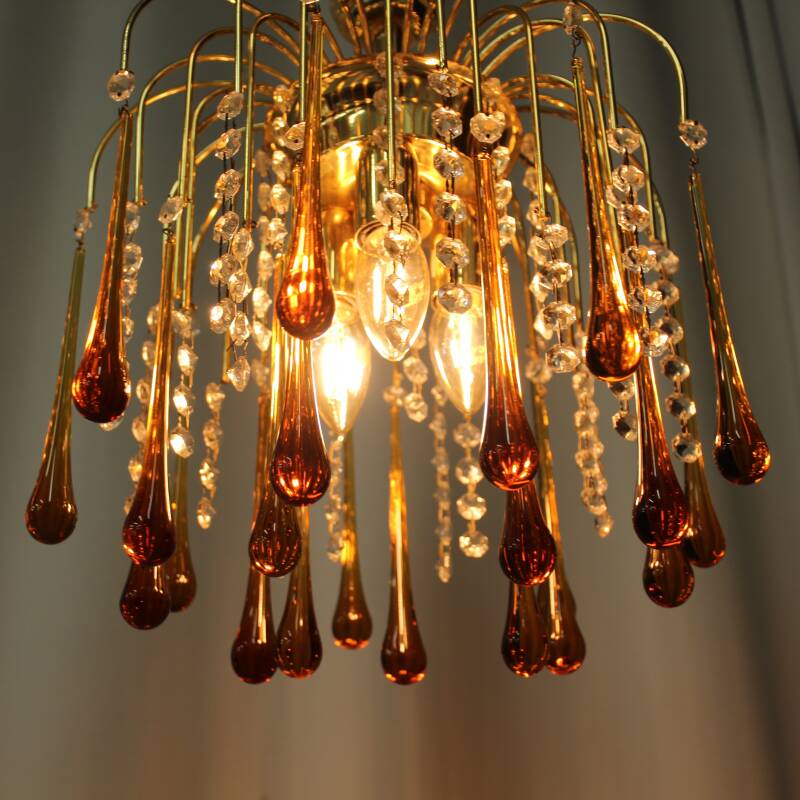 VEILING Vintage teardrop lamp - amber