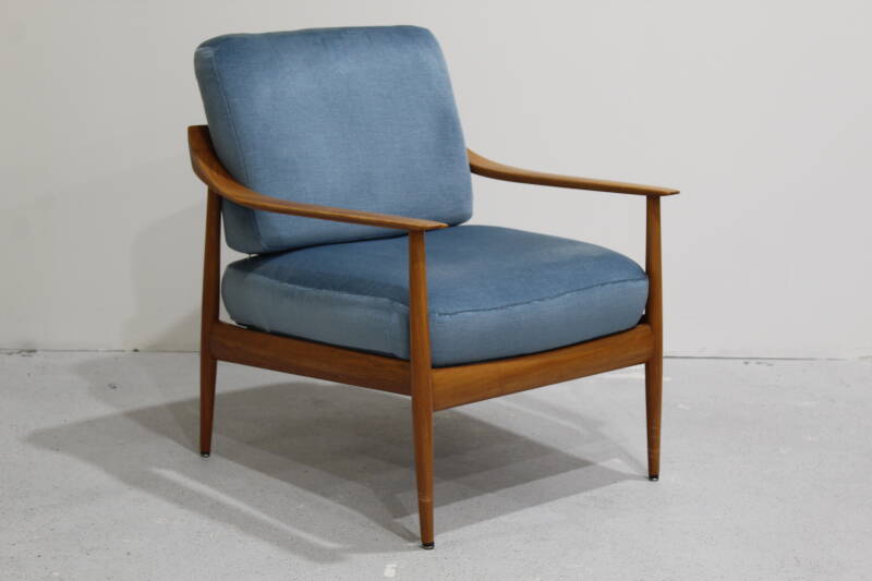 Vintage design fauteuil met voetenbank - Knoll Antimott | 01053