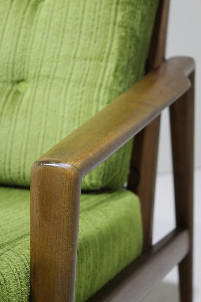 Vintage fauteuil, stoel - jaren '60, groen | 01397