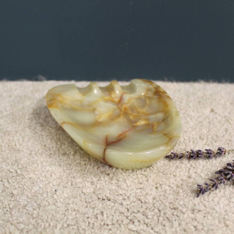 Vintage onyx asbak, sierradenschaaltje