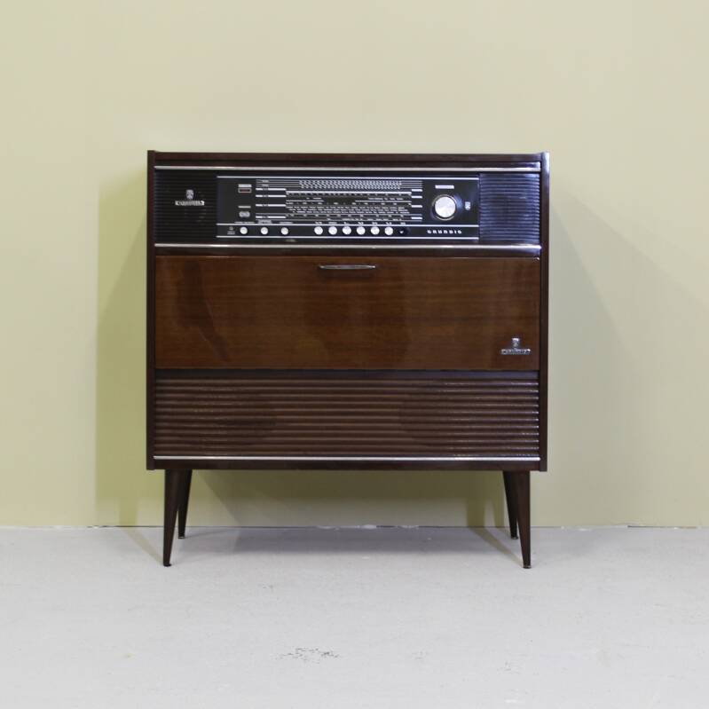 Vintage radio cabinet, audio cabinet, music cabinet