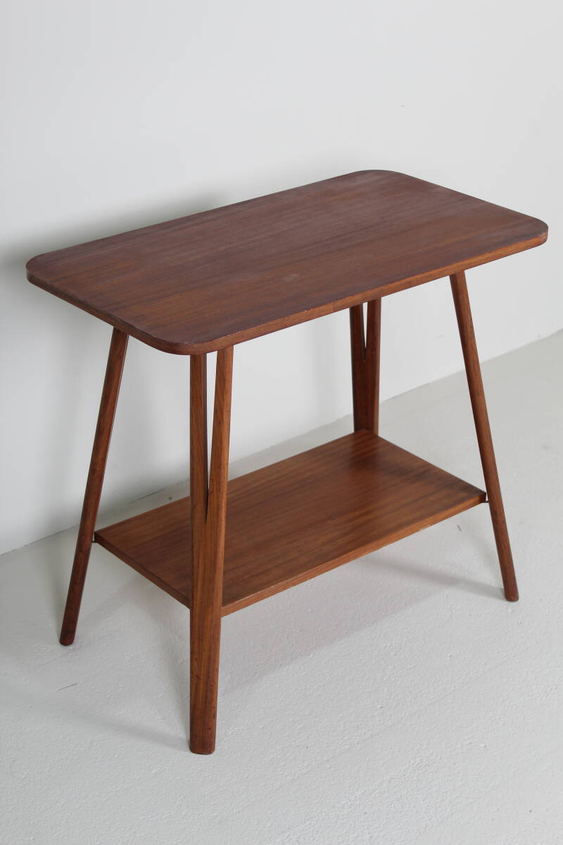 Vintage bijzettafel, audiotafel - jaren '60, teak | 01403
