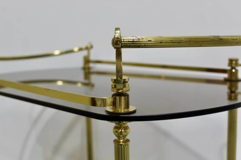 Vintage barcart, serveerwagen - messing | 01154