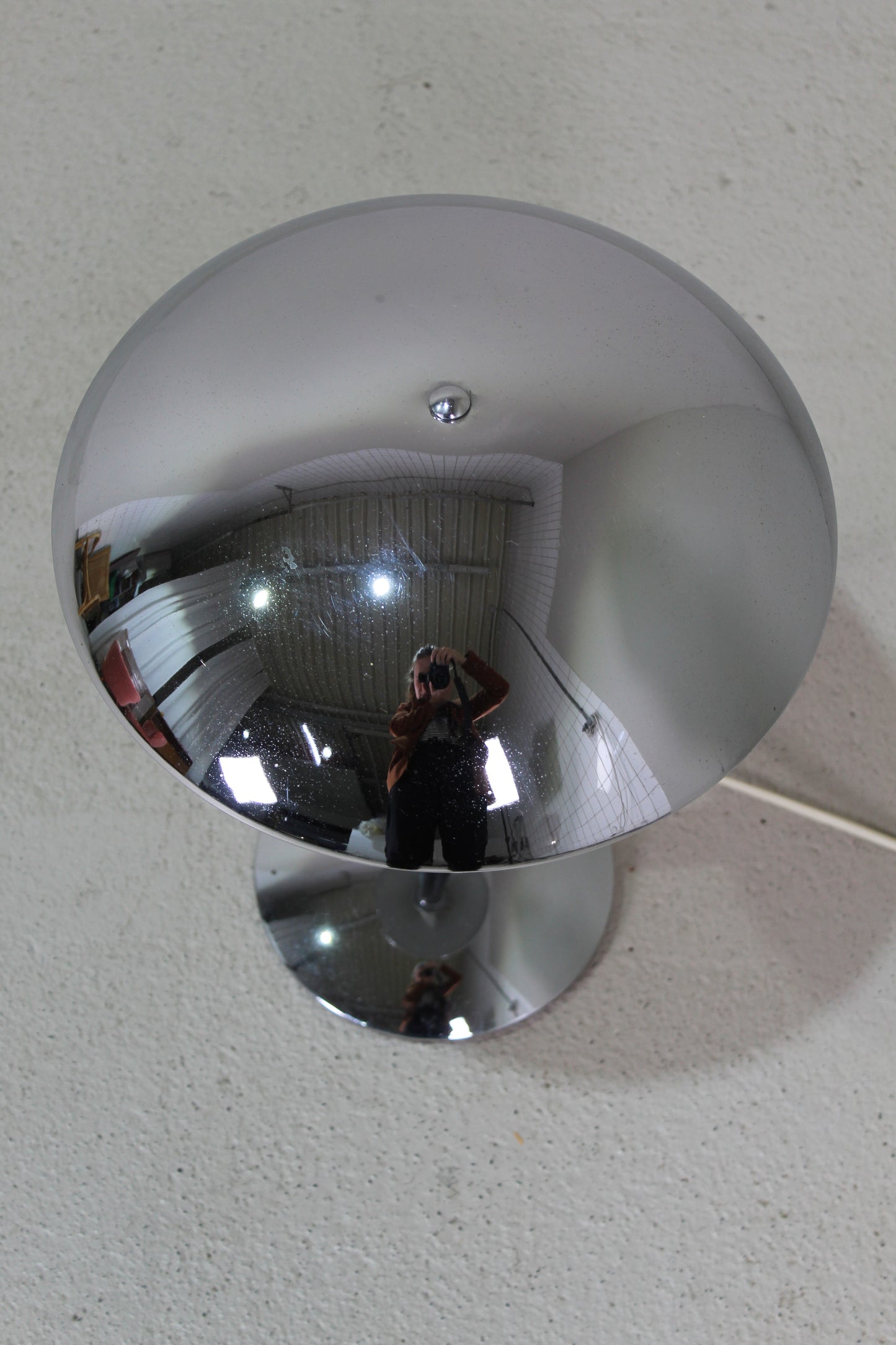 Vintage IKEA tafellamp, chroom mushroomlamp