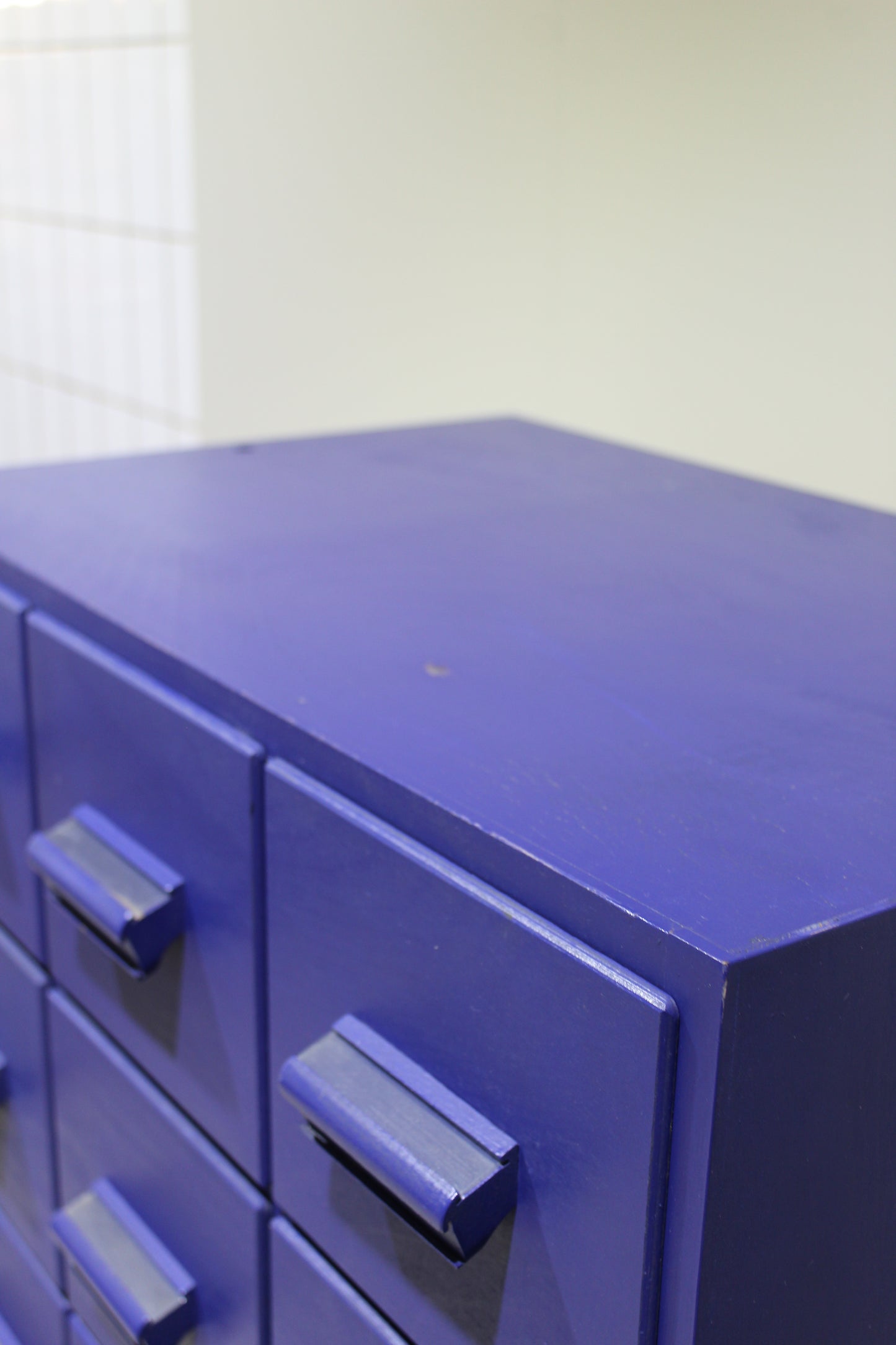 Vintage ladekast, opbergkast - blauw