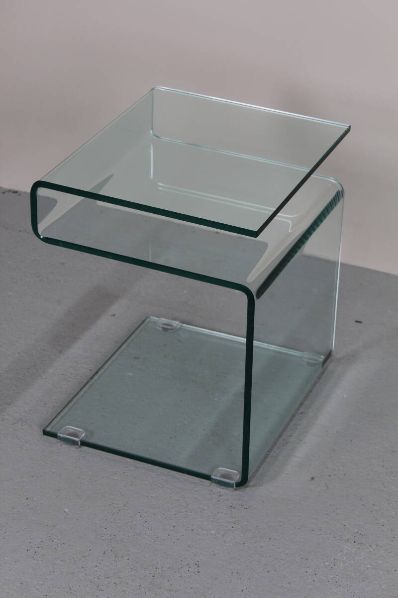 Vintage glass side table | 01322