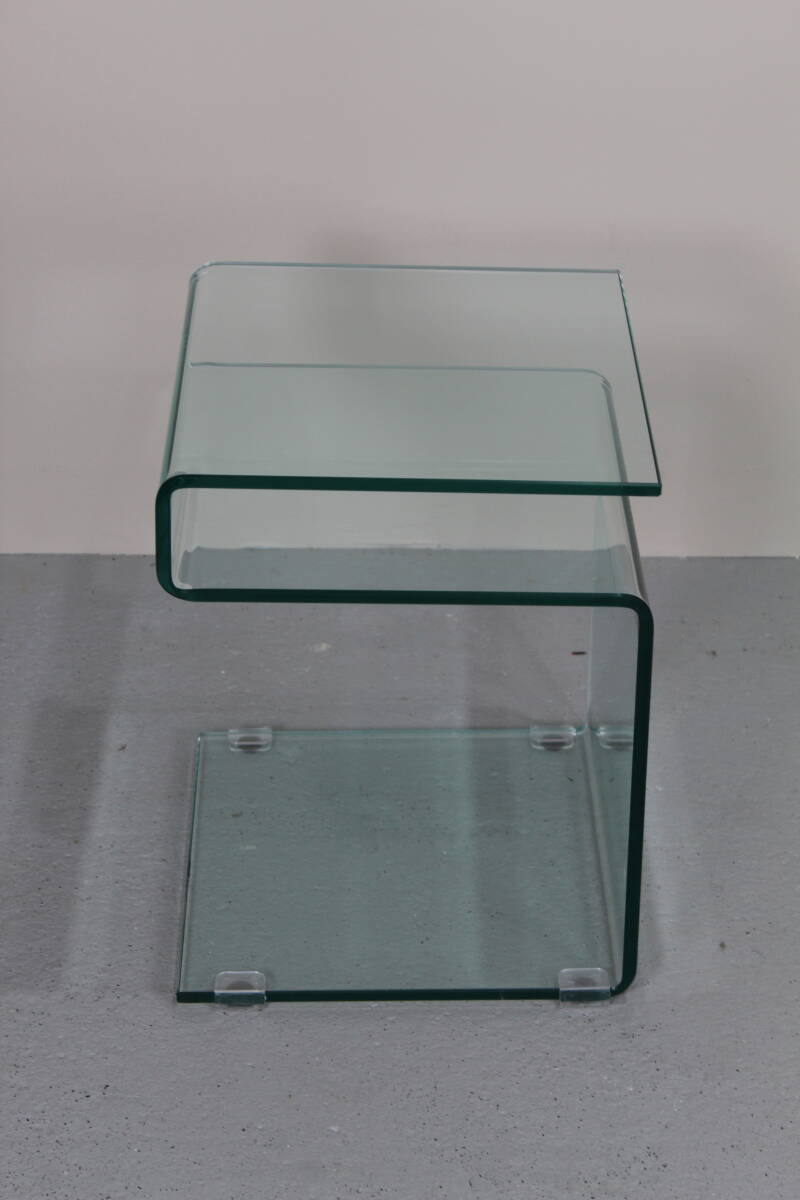 Vintage glass side table | 01322