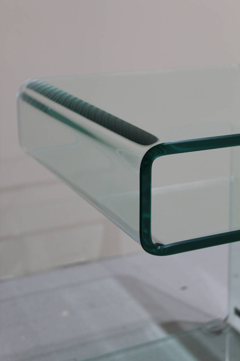 Vintage glass side table | 01322