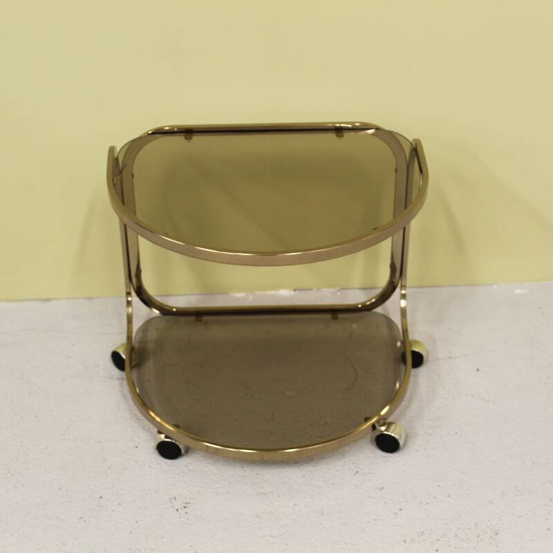Vintage bijzettafel, verguld goud
