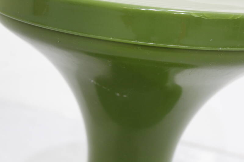 Vintage groene kruk, plantentafel - jaren '70 | 01095