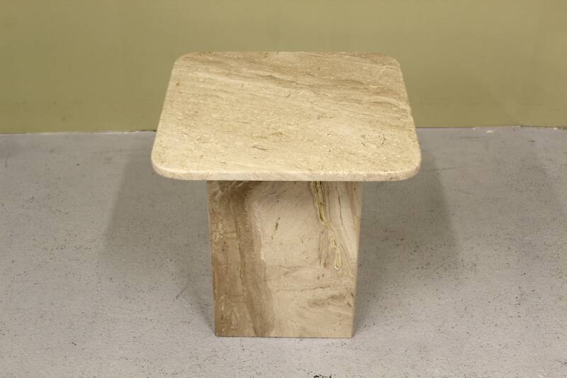 Vintage travertine side table | 00768