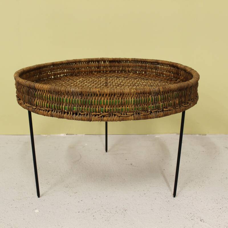 Vintage rattan coffee table