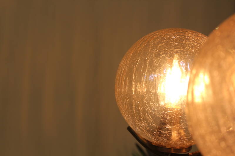 Vintage pendant lamp Richard Essig - 3 arms, brass 70s | 00816