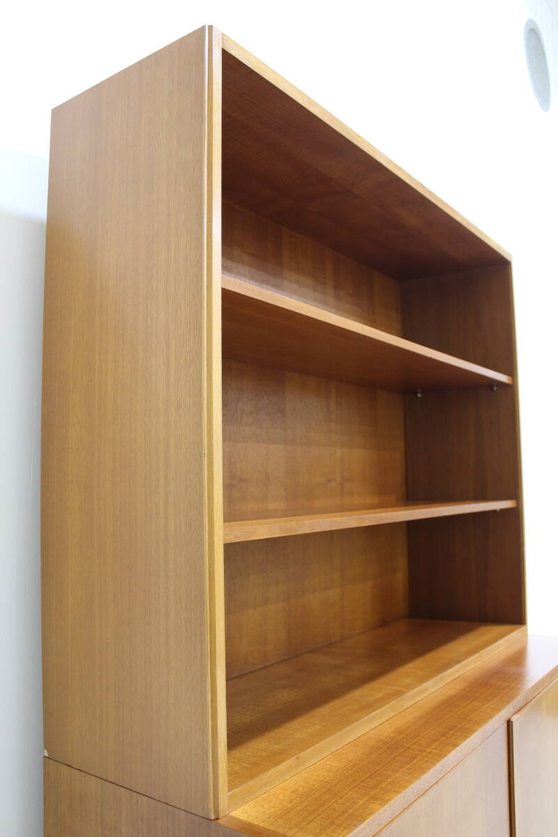 Vintage boekenkast, wandkast, highboard - tweedelig, jaren '60 | 01264