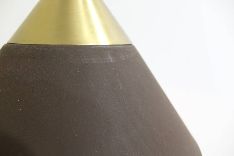 Vintage metalen hanglamp - Honsel Leuchten, jaren, '70 bruin, goud