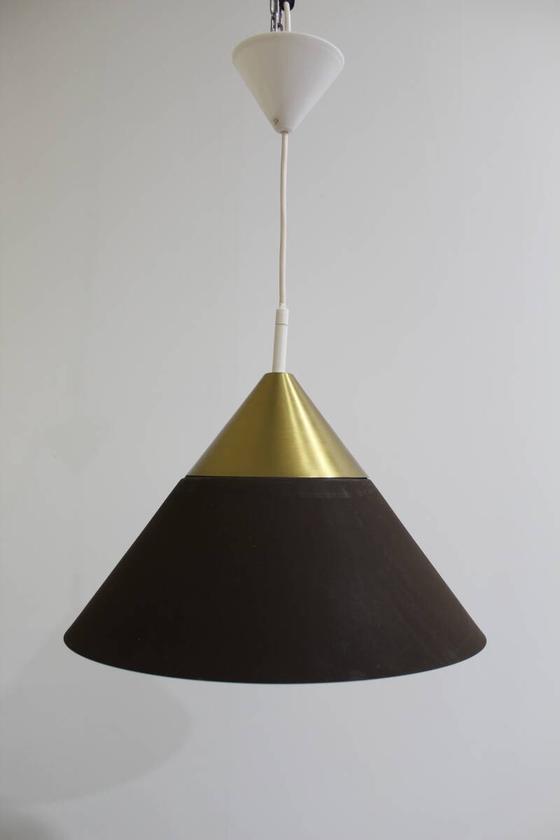 Vintage metalen hanglamp - Honsel Leuchten, jaren, '70 bruin, goud