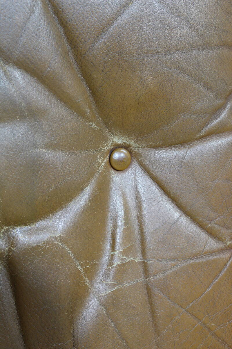 Vintage leather 3-seater sofa - 1960s, brown | 01431