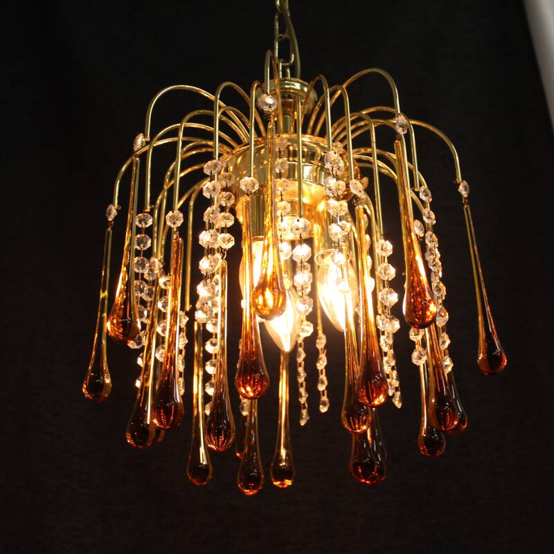 VEILING Vintage teardrop lamp - amber
