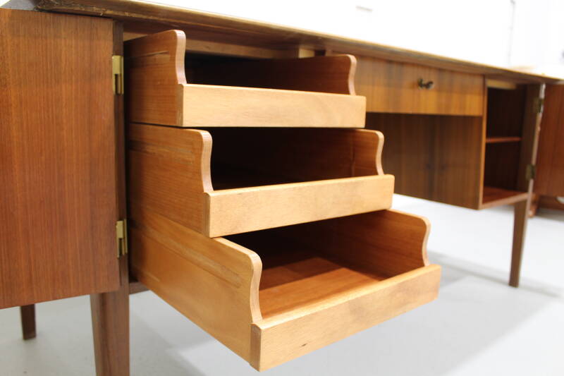 Vintage desk - walnut wood 50s/60s | 01218