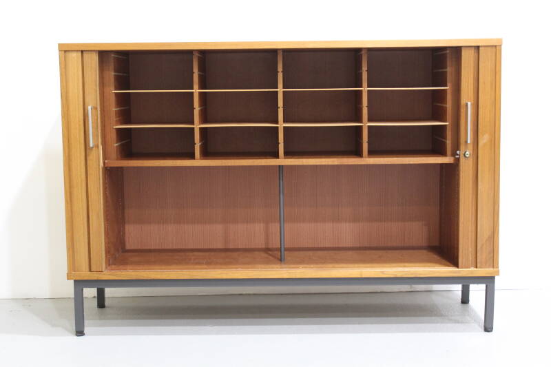 Vintage archiefkast, dressoir - schuifdeuren jaren '60 | 01262