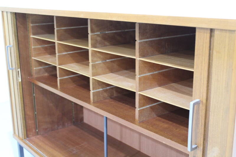 Vintage archiefkast, dressoir - schuifdeuren jaren '60 | 01262
