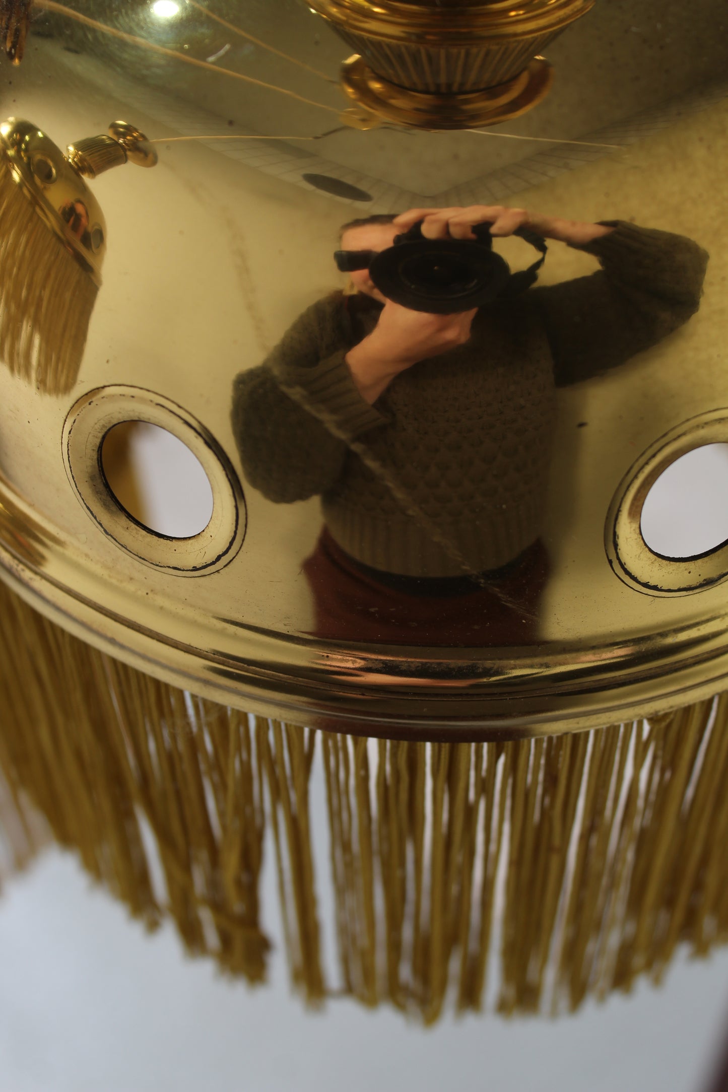 Vintage Kaskadenlampe, Hängelampe - Messing 70er