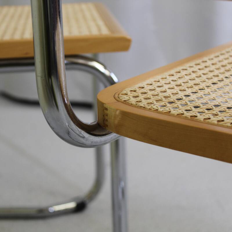 Set of vintage webbing chairs Marcel Breuer