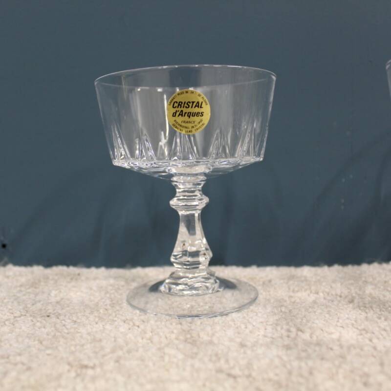 Set kristallen champagnecoupes 6x