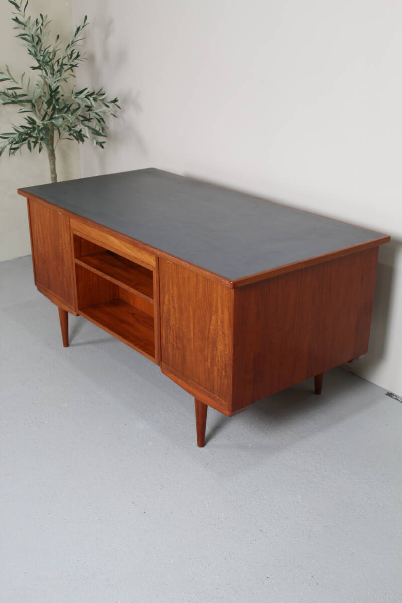 Vintage bureau - Scandinavisch Design, teak, linoleum, jaren '60 | 01294