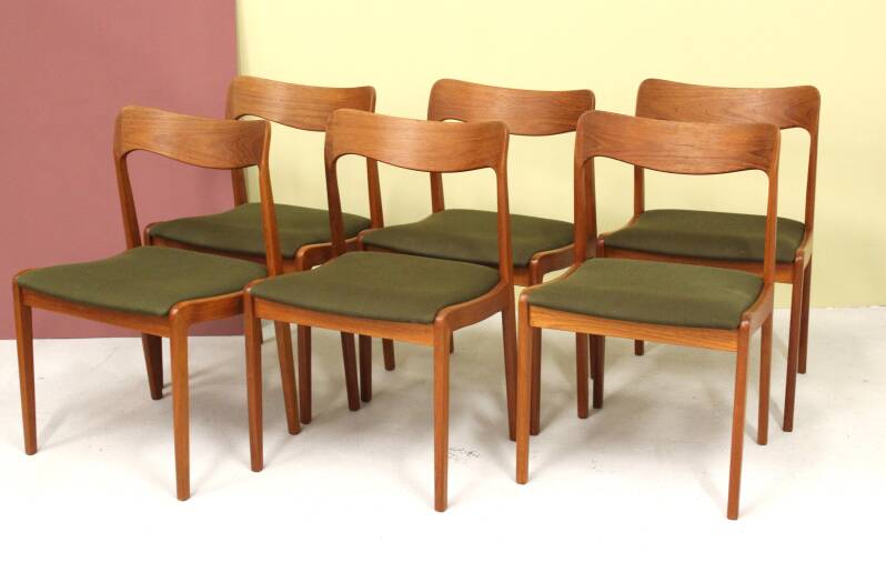 6x Vintage Esszimmerstühle, dänisches Design