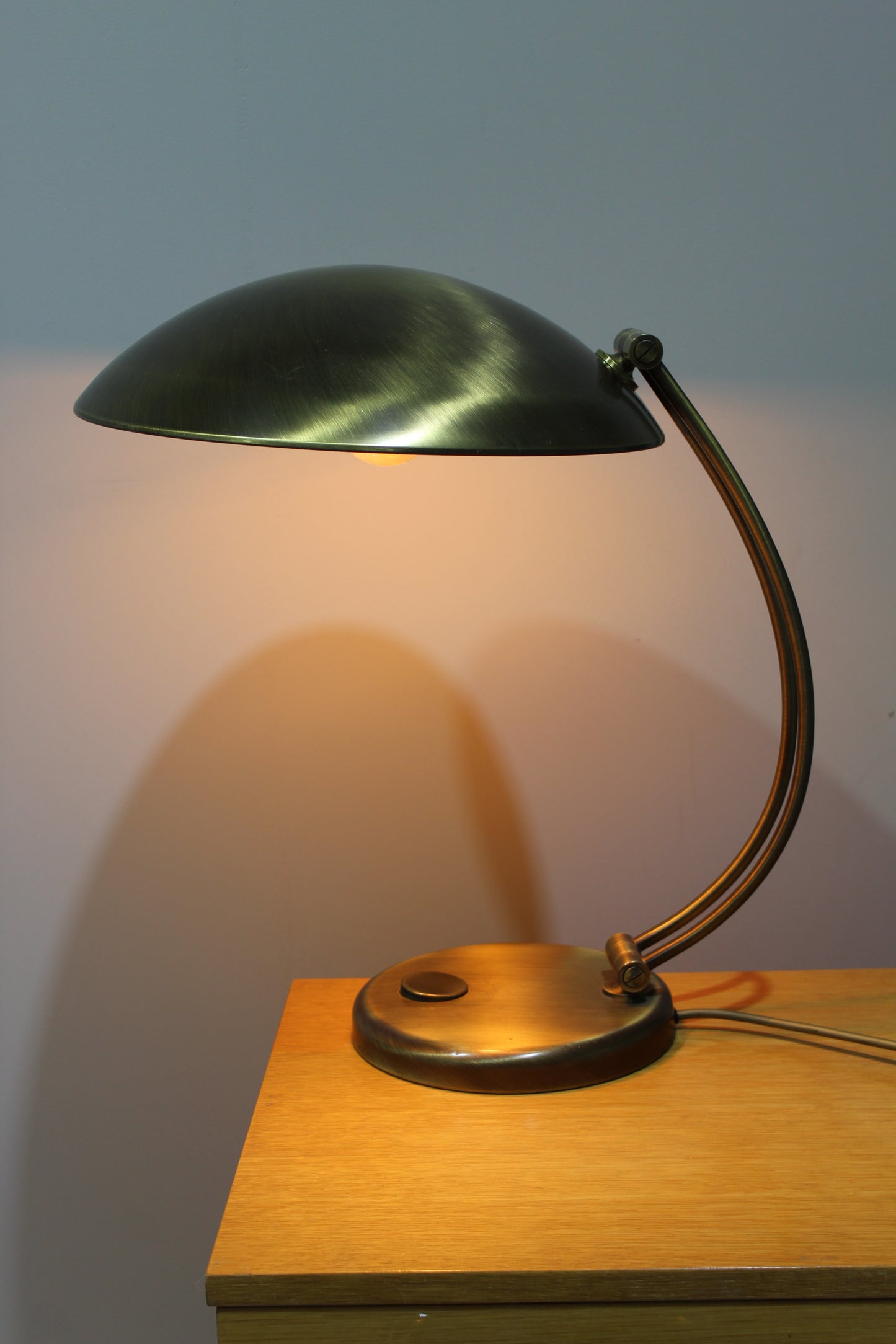 Vintage Design Tischlampe - Egon Hillebrand 1930er Messing | 01282