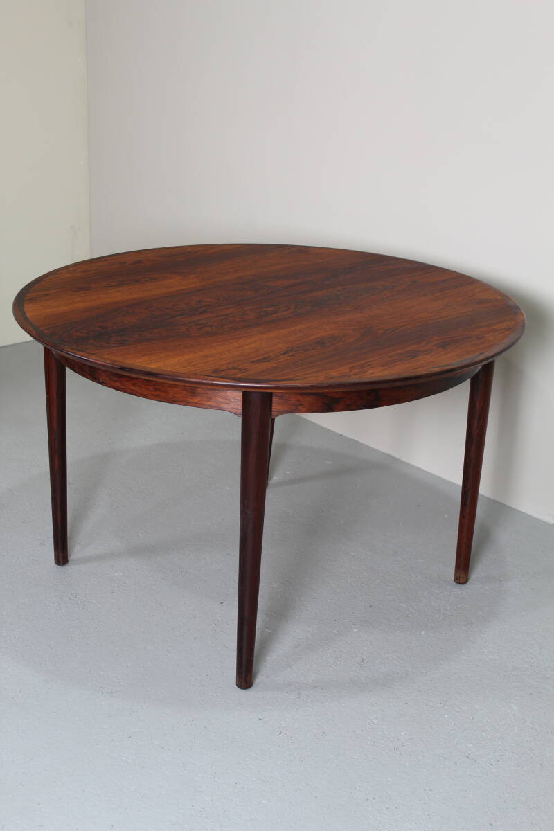 Vintage design uitgeschuifbare ronde eettafel - Arne Vodder voor Sibast | 01277