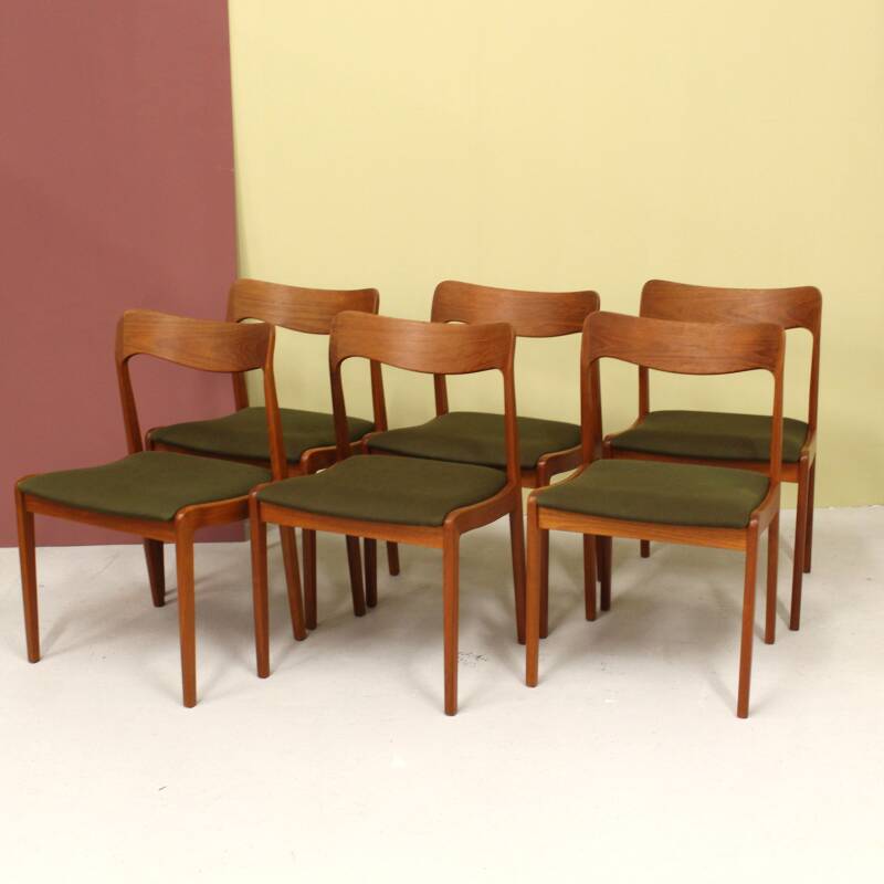 6x Vintage Esszimmerstühle, dänisches Design