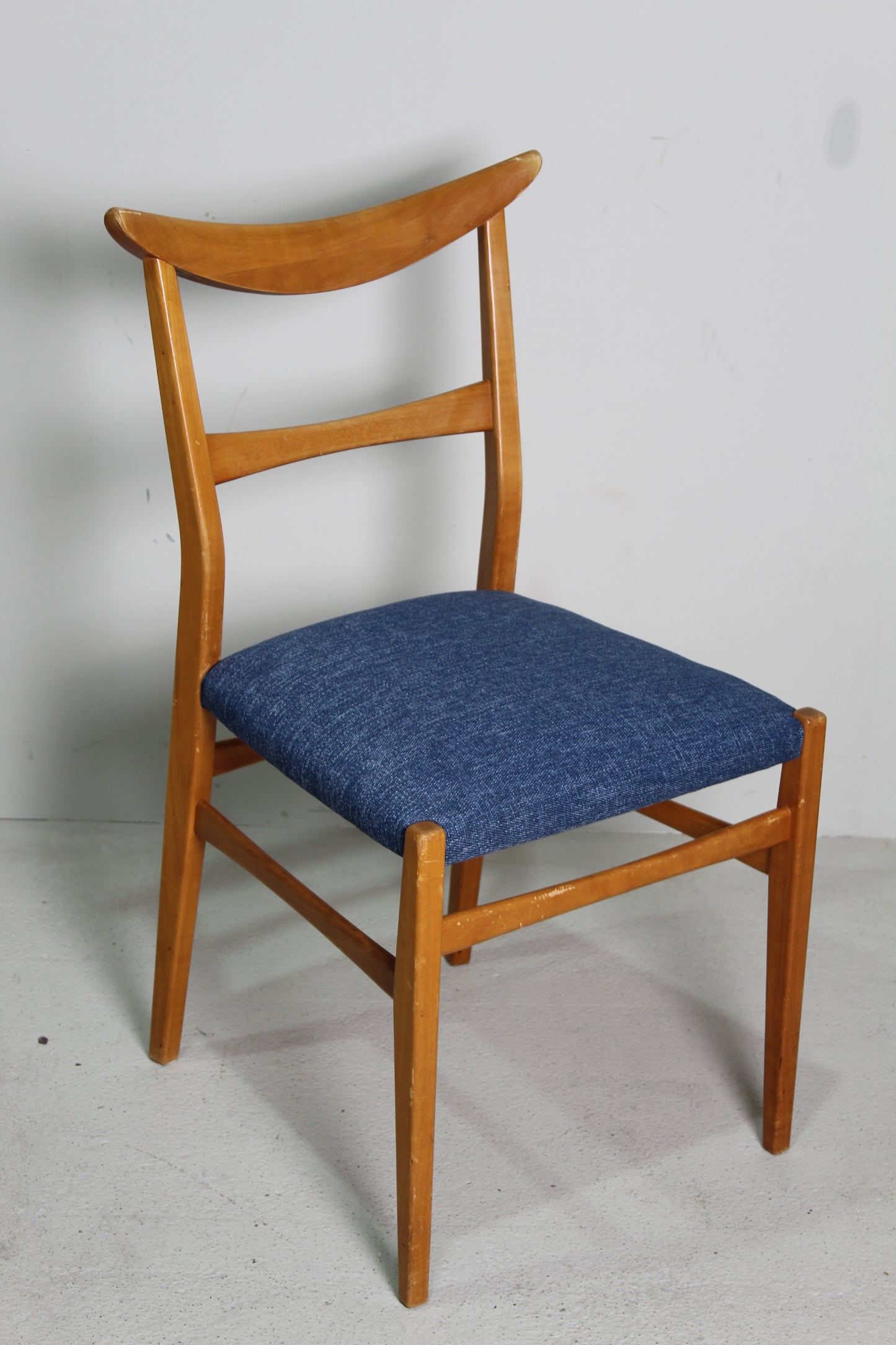 6x Vintage design eetkamerstoelen Lübke