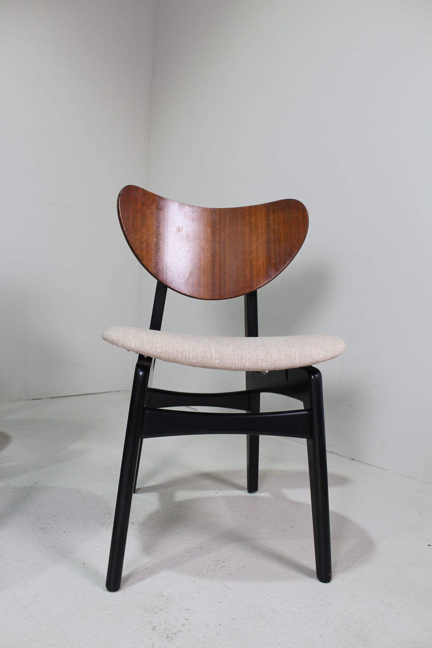 6x Vintage eetkamerstoelen G-plan, beige, jaren '60