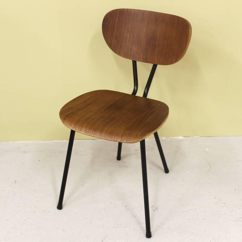 Vintage chair, dining chair - bent wood, brown, black