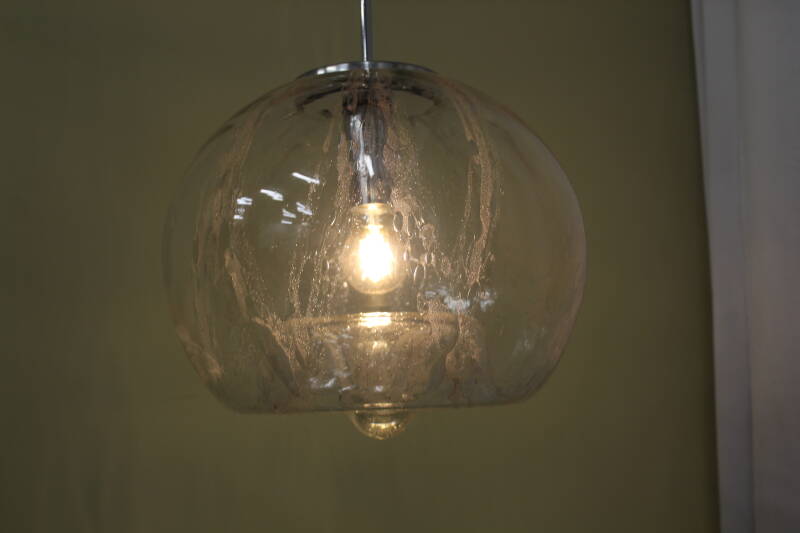 Vintage pendant lamp DORIA XL - hand-blown, mid century